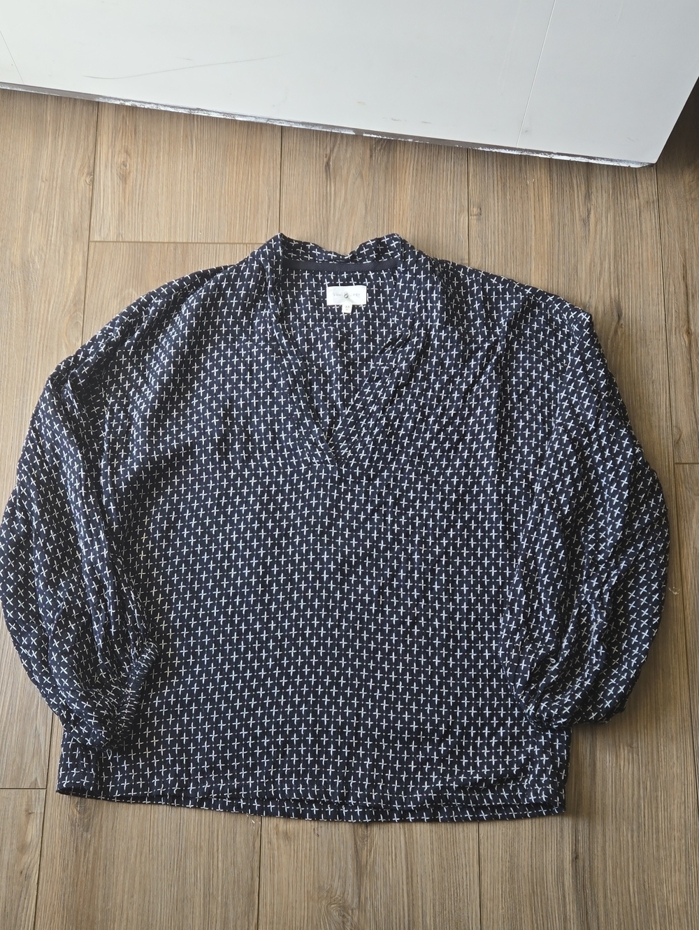 Lou & Grey Embroidered Vneck Oversized Blouse